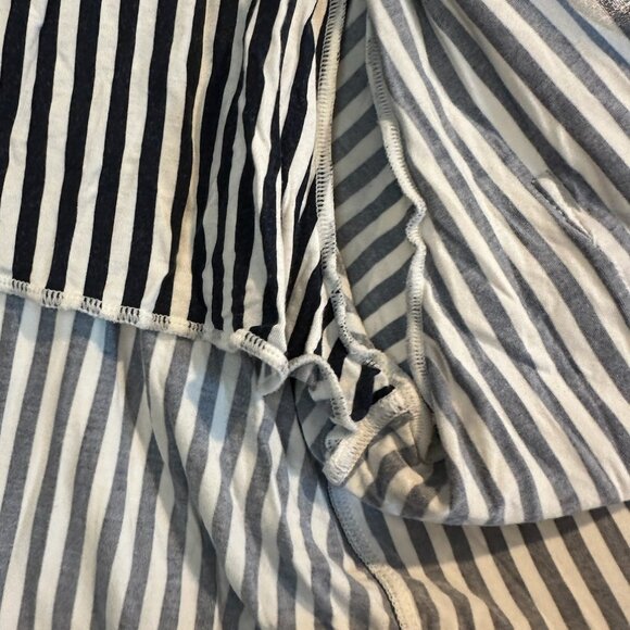 Lively Navy & White Striped Button-Down Pajama Set – Large (Top + Pants) - Picture 6 of 8